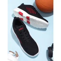 Koburg Men Black Mesh Running Non-Marking Shoes