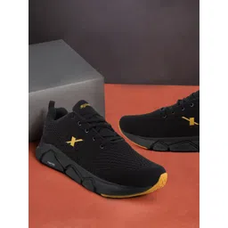 Sparx Men Black Mesh Running Non-Marking Shoes