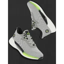 HIROLAS Men Cloudwalk Knitted Flex Mesh Running Shoes