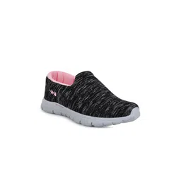 Campus Women Black Mesh Running Shoes