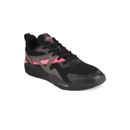 Campus Women Black Mesh Running Shoes