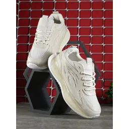 The Roadster Lifestyle Co. Women Beige & White Running Sports Shoes