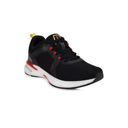 Campus Men Black Mesh Running Shoes