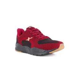 Sparx Men Maroon & Grey Mesh Running Non-Marking Shoes