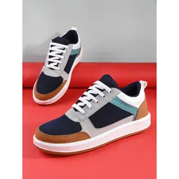 The Roadster Lifestyle Co. Men Navy Blue Colourblocked Lightweight Comfort Insole Sneakers