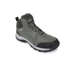 Campus Men Round Toe Mid-Top Lace Up Sneakers