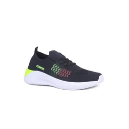 ASIAN Men Black Mesh Running Non-Marking Sports Shoes