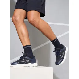 cultsportone Men Navy Blue Mesh Running Shoes