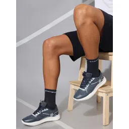 cultsportone Men Navy Blue Mesh Running Shoes