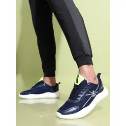 cultsportone Men Navy Blue Mesh Running Shoes