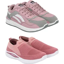 Pack Of 2 Combo Lightweight Weight Comfortable Shoe Running Shoes For Women