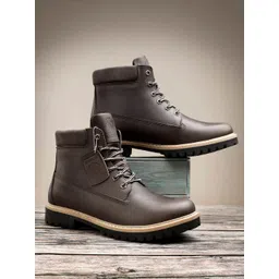 bacca bucci Men Grey BULLET Splash Proof Full Leather Classic Boots