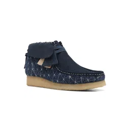 Clarks Women Navy Blue Printed Casual Boots