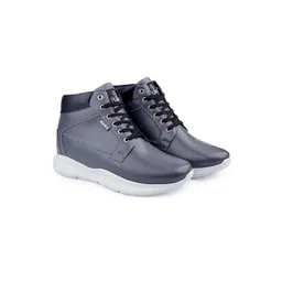 Bxxy Men Hidden Elevator Height increasing Lightweight High-Top Lace up Sneakers