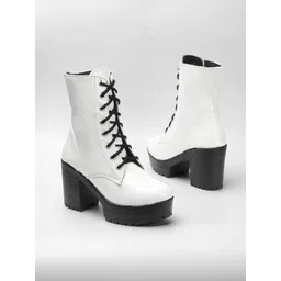 Leather, Trendy, Comfortable,Lace-Up Boots for Women & Girls Boots For Women