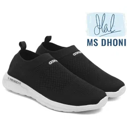 Elasto-03 Running shoes for boys | laceless sports shoes for men | Latest Stylish Casual sneakers for men without laces | Slip on black shoes for running, walking, gym, trekking & party Walking Shoes For Men