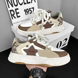 Men's Chunky Fashion Style Walking Lace-Up Outdoor Sneakers For Men