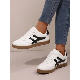 Colorblock Flat Sneakers with Ultra Soft Cushion Lace-Up All-Day Comfort Shoes| Sneakers For Women