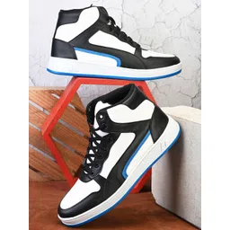 John Karsun Men Mid Top Colourblocked Antibacterial Comfort Insole Sneakers