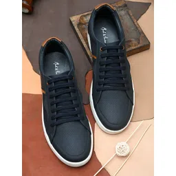 Mast & Harbour Men Navy Blue Lace-Ups Sneakers