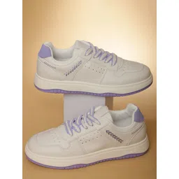 OZZOH Women Perforations PU Sneakers