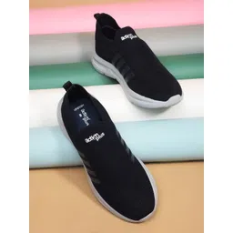 Action Plus Men Woven Design Round Toe Slip-On Sneakers