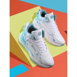 bacca bucci Men Printed Perforated Mid-Top Sneakers