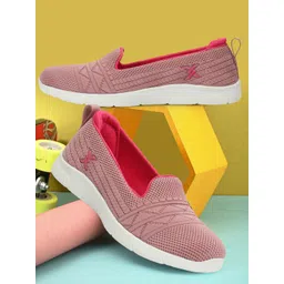 Carlton London Women Textured Flyknit Slip-On Sneakers