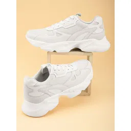 HRX by Hrithik Roshan Men White URBAN CHUNKY Textured Sneakers