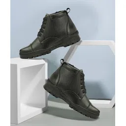 Pure Leather Black Ankle Length Police Zip Boot for Men Boots For Men
