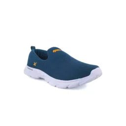 Sparx Men Teal Woven Design Slip-On Sneakers