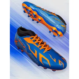 VECTOR X Unisex Printed Fixed Cleats Lace-Up Football Shoes