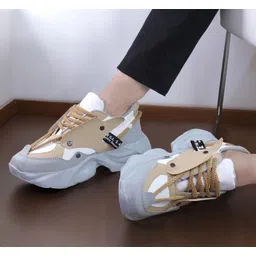 Trendy Air Sole Sneakers for Men | Breathable Casual Lace-Up Shoes Party Wear For Men