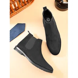 Synthetic Leather Lightweight Comfortable Trendy Walking Chelsea Boots For Men Boots For Men