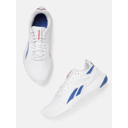 Reebok Men White & Blue Woven Design Flexagon Force 4 Training Shoes