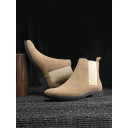 El Paso Men Mid Top Chelsea Boots