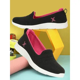 Carlton London Women Textured Flyknit Slip-On Sneakers