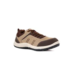 Khadims Men Beige Colourblocked Sneakers