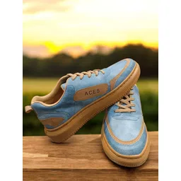 ACES Men Striped Nubuck Sneakers