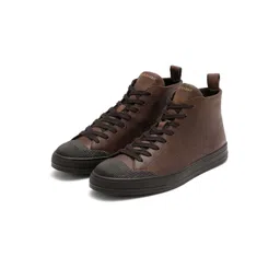 RARE RABBIT Men Leather High-Top Sneakers