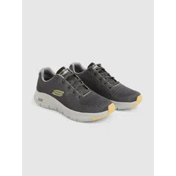 Skechers Men ARCH FIT Woven Design Lace-Up Casual Sneakers