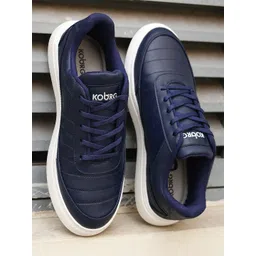 Koburg Men Textured Comfort Insole Contrast Sole Lace-Ups Sneakers