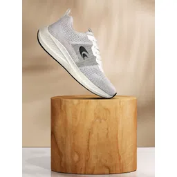 Allen Cooper Men White Mesh Running Shoes