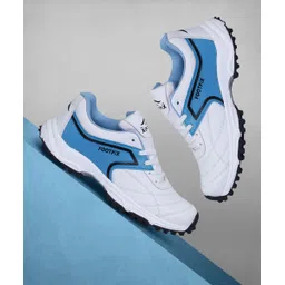 Cricket Shoes, Men's Cricket Shoes, Best Player Pu White Blue Cricket Shoes Cricket Shoes For Men
