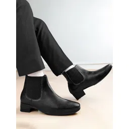 Bxxy Men Heel Height Increasing Casual Party Wear Chelsea Boot On Cuban Sole
