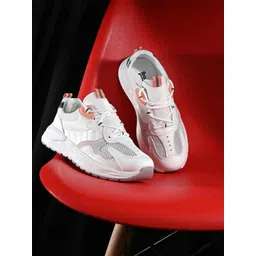 The Roadster Lifestyle Co. Women White And Orange Walking Sports Shoes