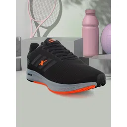 Sparx Men Black Mesh Running Non-Marking Shoes