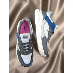 HRX by Hrithik Roshan Women White & Grey Mesh Memory Foam Running Shoes