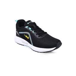 Campus Men Black Mesh Running Shoes