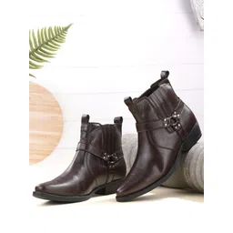 San Frissco Men Brown Solid Boots
